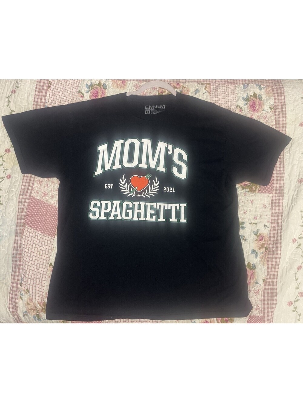 Official EMINEM "Mom's Spaghetti" Heart T-Shirt Size XL